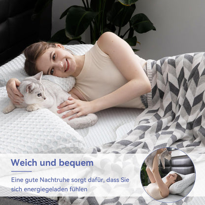 Amazon Basics Gel-Schaum Matratzen Topper 180x200cm, 7cm Weiss