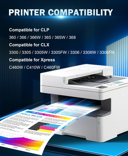HALLOLUX CLT-P406C Toner 4er-Pack kompatibel für Samsung CLX-3305