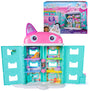 DreamWorks Gabby's Dollhouse Der Film Puppenhaus mit Gabby-Figur, sieben Räumen und Cat-a-Vator-Aufzug