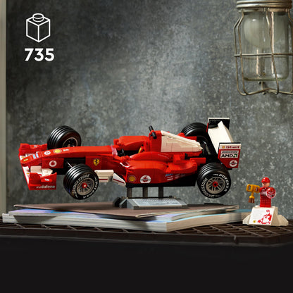 LEGO Icons Ferrari F2004 und Michael Schumacher, F1 Modellauto 11375