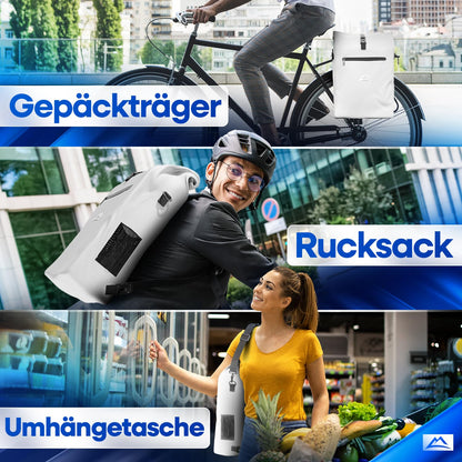 Nextcover 3in1 Velotasche für Gepäckträger, wasserdicht, 25 L