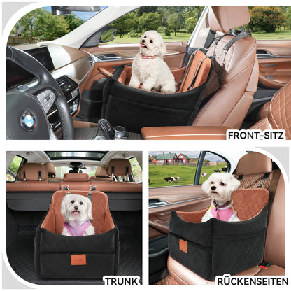 GLENSLAVE Hunde-Autositz, gepolstert, für Klein-/Mittelhunde – S/B