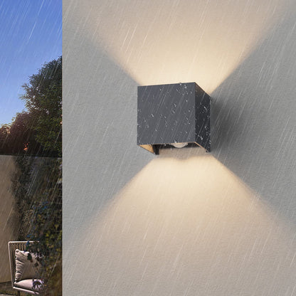 Klighten 4er LED Wandleuchte Bewegungsmelder Innen/Aussen - Anthrazit (G9)
