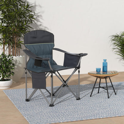 HIGH POINT SPORTS Campingstuhl XL faltbar, gepolstert bis 200 kg, Grün