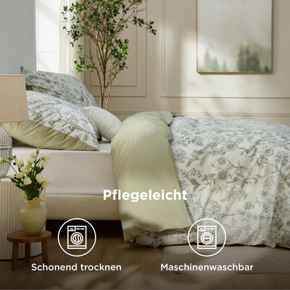 Bedsure Bettwäsche 135x200 4teilig Baumwolle Wendebettwäsche Set