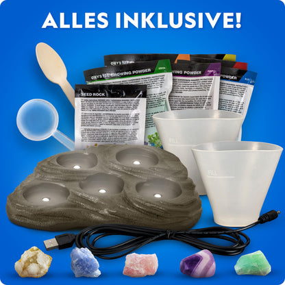 National Geographic Mega Kristallzucht-Set mit Leuchtständer