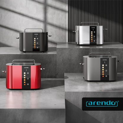 Arendo LEVEL TOUCH Edelstahl Toaster 2 Scheiben mit Touchscreen