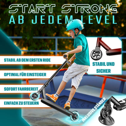 KESSER Stunt Scooter X-Limit Robuster Stuntscooter - Schwarz