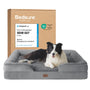 Bedsure Orthopädisches Hundebett 89x63 cm, waschbar, grau