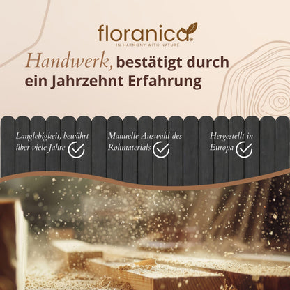 Floranica Beetumrandung Holz 30 x 200 cm Anthrazit Rollborder