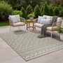the carpet Calgary Outdoor-Teppich, wetterfest, Beige, 160 x 220 cm – Flachgewebe mit Rautenmuster