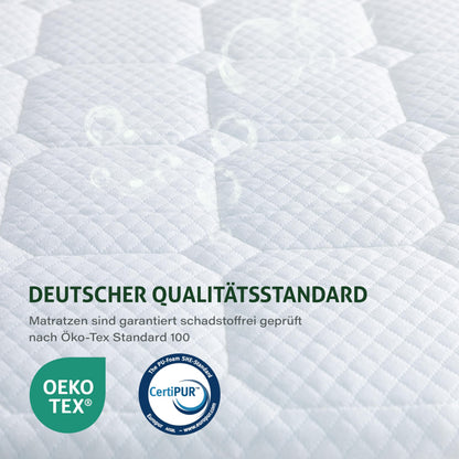 EGO HOME Schaumstoff Matratzentopper 7 Zonen Öko-TEX 140x200 cm