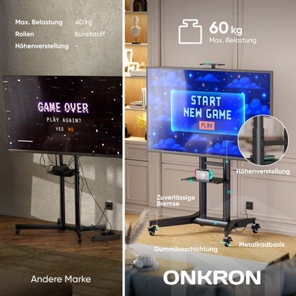 ONKRON TS1571-B TV Rollständer 32-75 Zoll - Schwarz