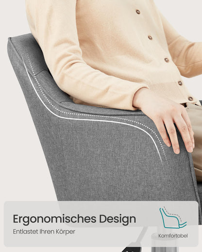 SONGMICS OBG019G01 Homeoffice Schreibtischstuhl - Grau