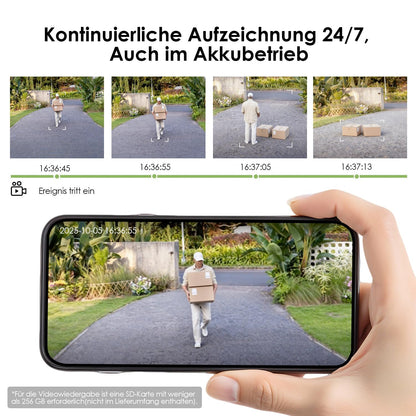 CZEview Überwachungskamera Aussen Akku Solar 2K PTZ 360° (2. Gen)
