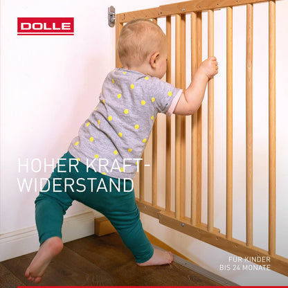 DOLLE Kinderschutzgitter Buche massiv, natur, 75,6–110,4 cm breit