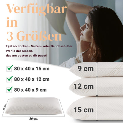 Salosan Nackenkissen Memory-Schaum orthopädisch 80x40x15 cm