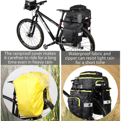 BAIGIO Fahrradtasche 3-in-1 Gepäckträger Rucksack – 75L Wasserdicht