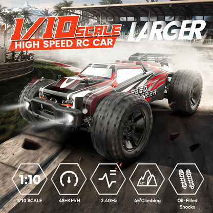 DEERC 9206E RC Auto 4WD 1:10 Monstertruck mit 2 Akkus, 48 km/h