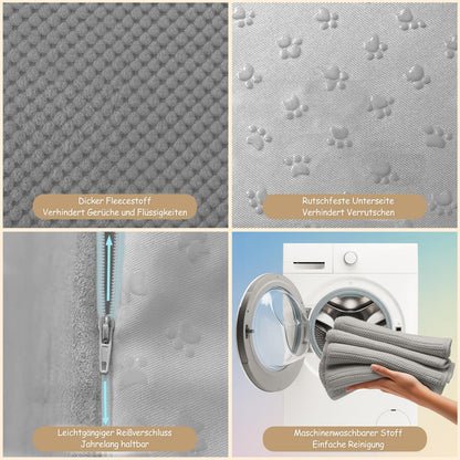 Niubya Hundetreppe für kleine Hunde, 5 Stufen, 62 cm, grau