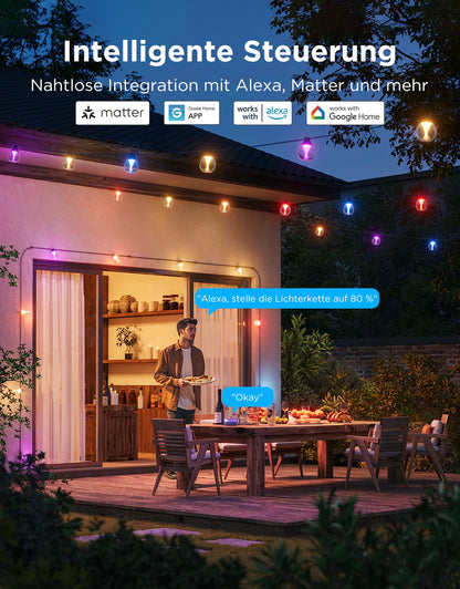 Govee LED Lichterkette Aussen 30M – RGBWIC Dimmbar Smart