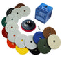 Waies Diamant-Schleifpad-Set 125 mm, Körnung 50–10000, M14, Diamant-Pads mit Klett-Backpad und Faser-Polierscheiben