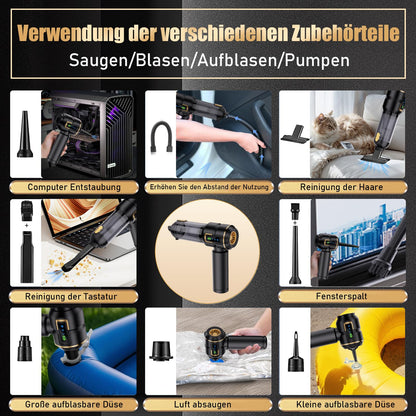 Lyiazsoy Akku-Handstaubsauger kabellos, 27000 Pa, 4-in-1 für Auto