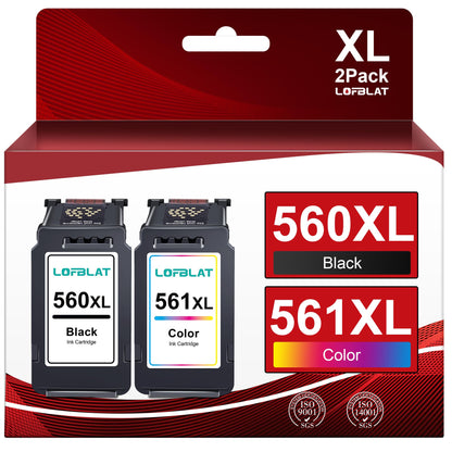 LOFBLAT PG-560XL CL-561XL Druckerpatronen Set für Canon Pixma TS5350i, Patronen in Schwarz und Farbe