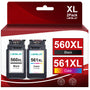 LOFBLAT PG-560XL CL-561XL Druckerpatronen Set für Canon Pixma TS5350i, Patronen in Schwarz und Farbe
