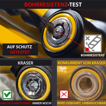KRASER WA820 Radkralle, Parkkralle mit Anti-Bohrschloss, universal
