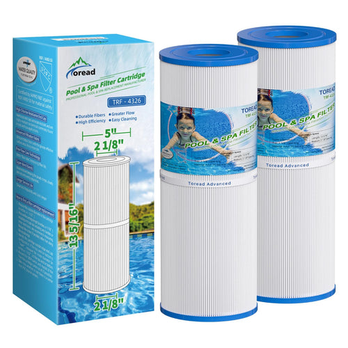 TOREAD Spa Filter 2er Set Whirlpool Ersatzfilter TRF-4326, zwei Filterkartuschen mit Lamellenfilter-Gewebe
