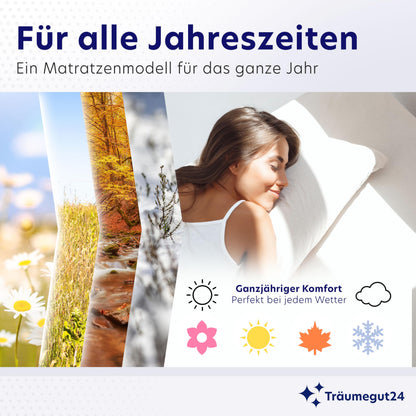 Träumegut24 AquaFlex 7-Zonen Kaltschaummatratze - 140x200 H2/H3