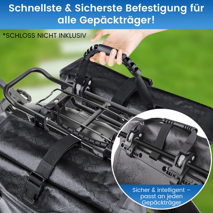 Toyvile Gepäckträgertaschen 2er Set, wasserdichte Fahrradtaschen 48 L