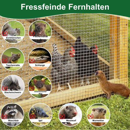 Amagabeli Wühlmausgitter Drahtgitter 1 x 10 m feinmaschig verzinkt