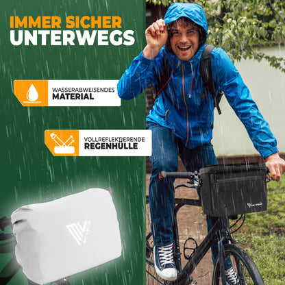 MIVELO Lenkertasche Fahrrad, KLICKfix-kompatibel, 7 l, schwarz