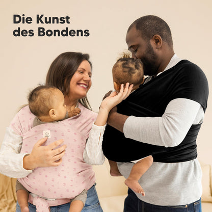 KeaBabies Babytragetuch ab Geburt, atmungsaktiv, Pink Daisies