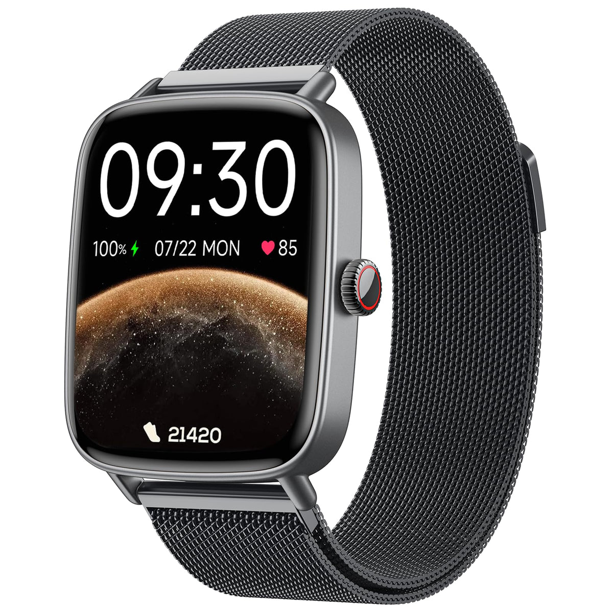 Fitpolo IDW28 Smartwatch mit Telefonfunktion und 1,85-Zoll-HD-Display, Armbanduhr für iOS und Android