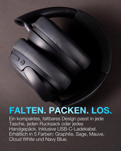 JLab JBuds LUX ANC Noise Cancelling Over-Ear-Kopfhörer, Graphit