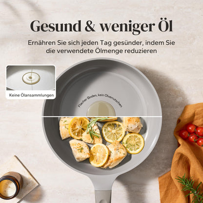Redchef Keramik Pfanne – 28cm mit Deckel Induktion Antihaft