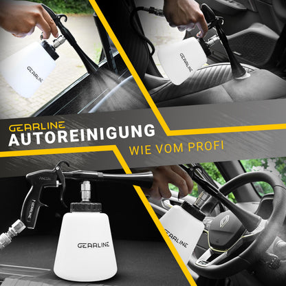 GEARLINE Druckluft Reinigungspistole Set mit Wassertank & 2 Düsen