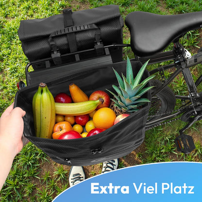 GUOOTU Gepäckträgertaschen 2er Set 56L - Schwarz