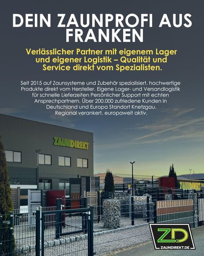 Zaundirekt Wandanschlusswinkel für Doppelstabmatten, 10 Stück
