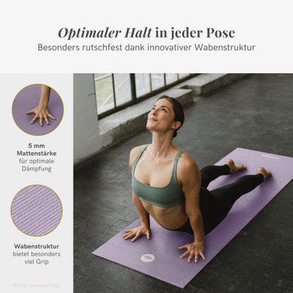 Lotuscrafts MUDRA Yogamatte, rutschfest, 183 x 61 cm, 5 mm