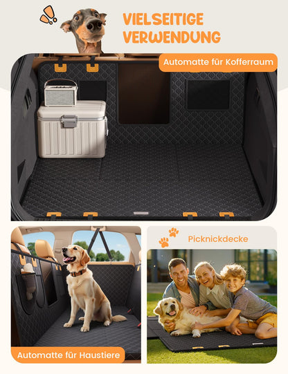 Lamicall Hundedecke Auto Rückbank, wasserdichte Autoschondecke, 195 kg