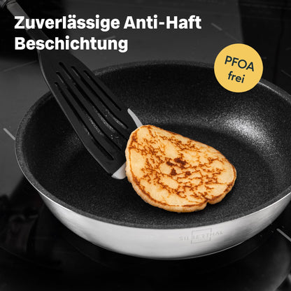 SILBERTHAL Induktions-Bratpfanne 24cm - Edelstahl Antihaft