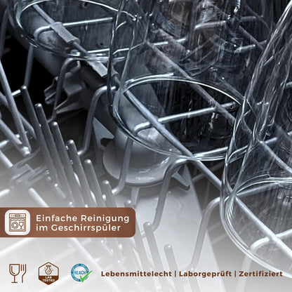 LAPRESO Latte Macchiato Gläser doppelwandig, 6er Set, 450 ml