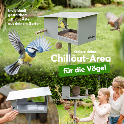 linthagen 3-in-1 Futterhaus mit Ständer - gross, wetterfest