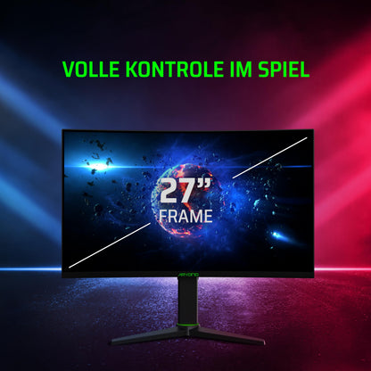 Aryond A27 V2 Gaming Monitor - 27 Zoll QHD 180Hz Curved