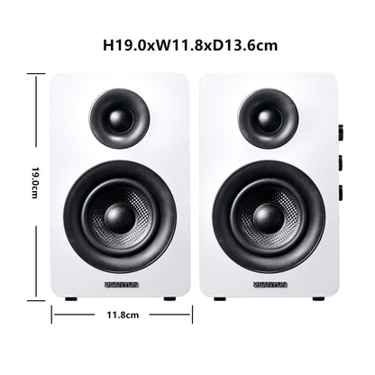 Sanyun SW208 Aktive Bluetooth Regallautsprecher – Weiss