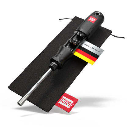 INBUS Flow 73424 Ratschen-Schraubendreher mit 12 Bits, HybridTouch-Griff und Bitaufnahme 6,3 mm